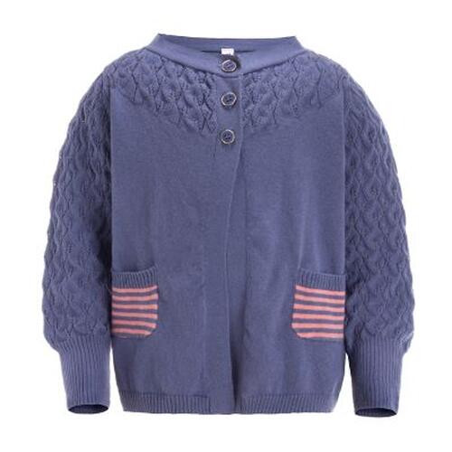 blutsgeschwister Strickjacke "preppy gal cardigan blue beauty"