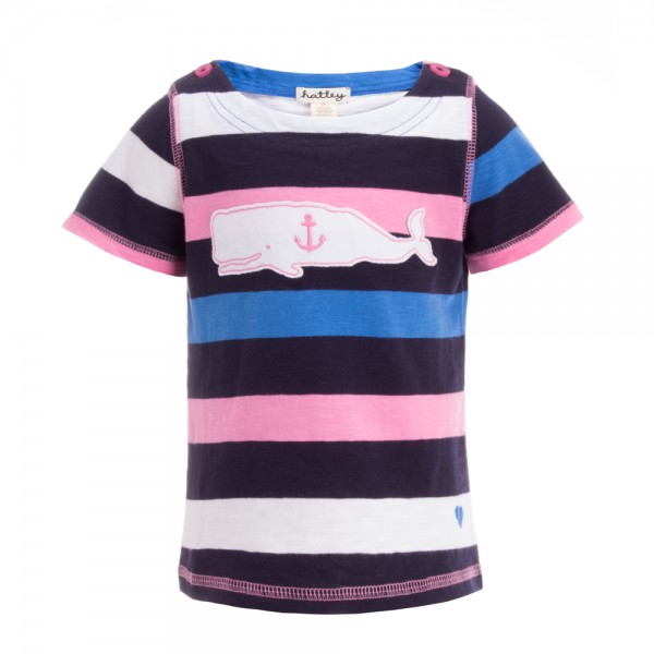 Hatley T-Shirt "Slub Jersey Tee - Girls Whale"